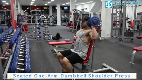 Seated One Arm Dumbbell Shoulder Press Youtube