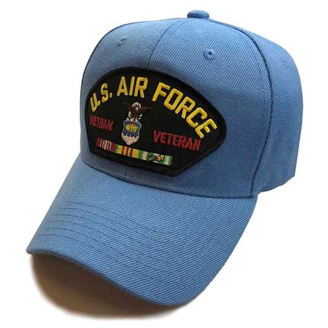 Us Air Force Vietnam Veteran W Ribbon Special Edition Sky Blue Hat
