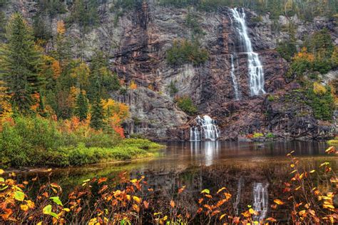 Bridal Veil Falls At Agawa Canyon Ontario Canada Stock Photo Dissolve