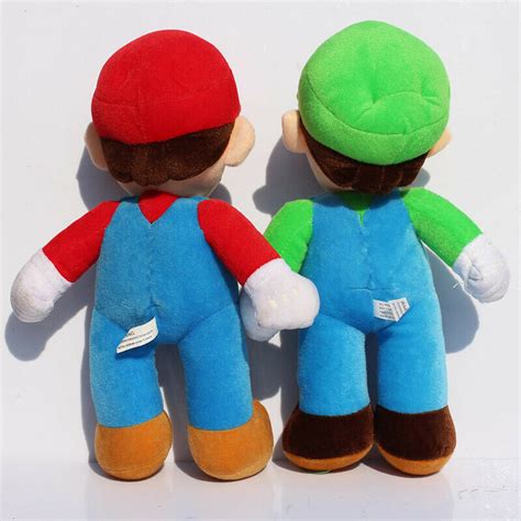 25cm Super Mario Bros Standing Marioandluigi Stuffed Plush Dolls For Kid
