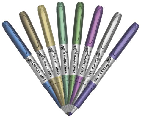 Bic Intensity Permanent Metallic Marker Fine Tip Assorted Colors Set