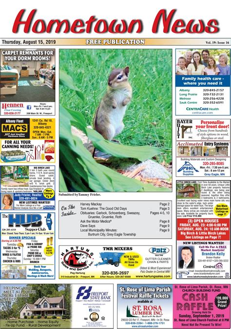 Free delivery & 30 day returns! Hometown News August 15, 2019 by Hometown News - Issuu