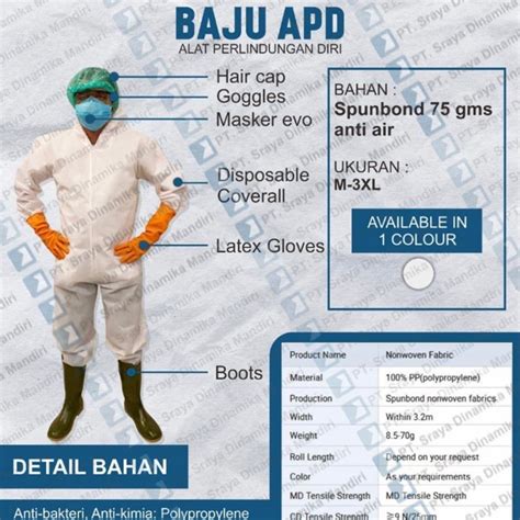 Jual Baju Hazmat Coverall Suit Apd Shopee Indonesia