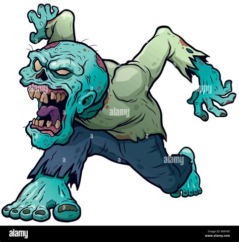 Vector Illustration Of Cartoon Zombie Stock Vector Image Art Alamy