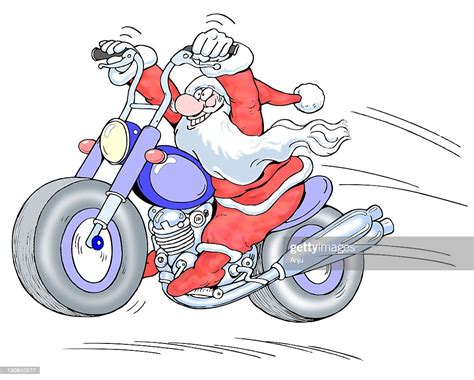 Choose your favorite exercise bike drawings from 52 available designs. Santa Claus On A Motorcycle Illustration High-Res Vector ...