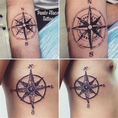 Simple Compass Tattoo Rosa De Los Vientos Diferentes Tatuajes Y My