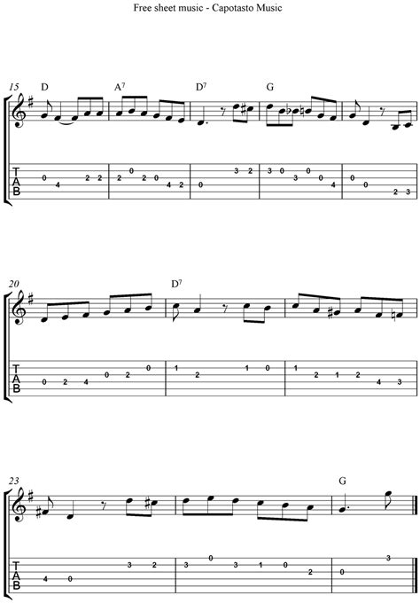 Includes music by bach, mozart and other composers. Free easy guitar tab sheet music score, Mexican Hat Dance