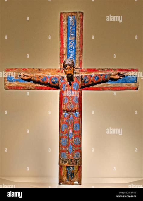 Christ On The Cross Spain Spanish Batlló Majesty Medieval Romanesque