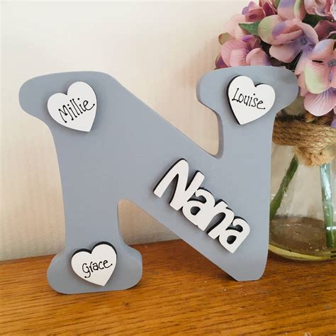 Personalised mothers day gifts amazon. N Is For Nana Personalised Grey Mother's Day Gift By Craft ...