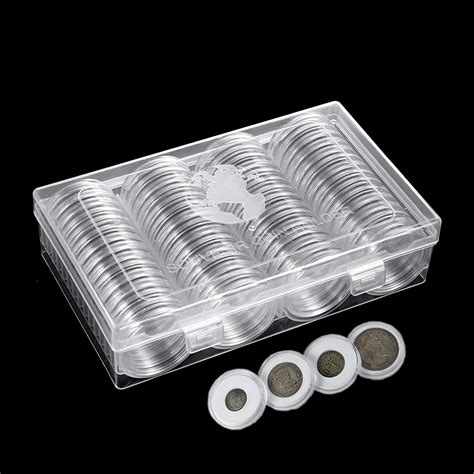 Aitime 41mm Coin Capsules 60 Pieces Silver Dollar Coin Holders With