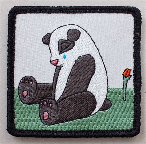 Sad Panda Velcro Patch Unlimited Patch Works