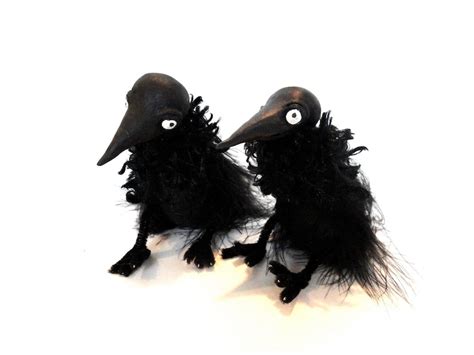 Crow Art Doll Bird Seasonal Halloween Bjd Prop Black Bird Etsy