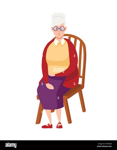 Grandmother Character Isolated Icon Vector Hi Res Stock Photography And