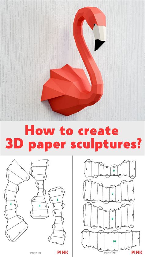 Free Papercraft Template 3d Paper Sculpture Templates Pdf Free