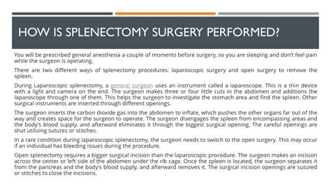 Ppt Laparoscopic Splenectomy At Southlake General Surgery Powerpoint