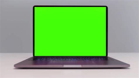 A Laptop With Green Screen Stock Video Motion Array