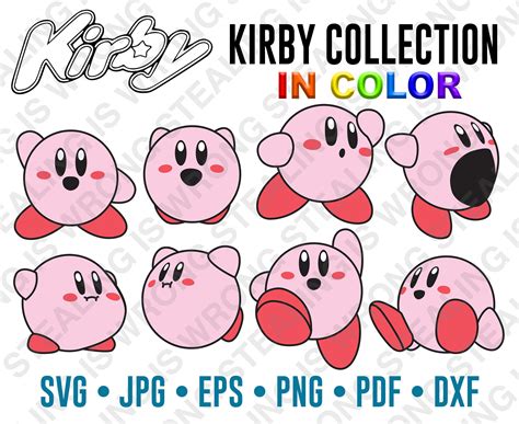 Kirby Collection Color Digital Files Only Svg  Png Etsy