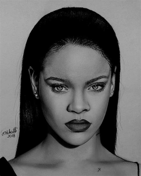 Rihanna Fatlum Meholli 2018 Celebrity Drawings Drawings Pinterest