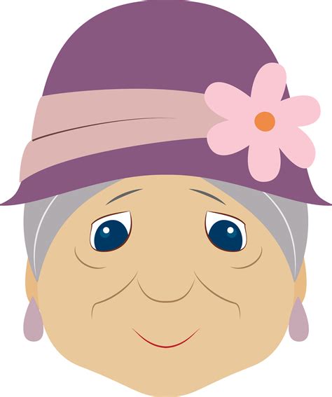Very Old Woman Face Clipart