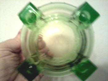 Green Depression Glass Measuring Cup With A J Egg Beater Circa