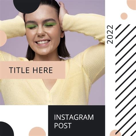 Free Abstract Fashion Photographer Instagram Post Template