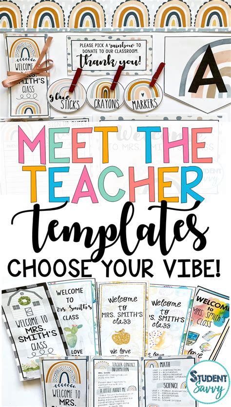 Meet The Teacher Templates Choose Your Back To School Style Student