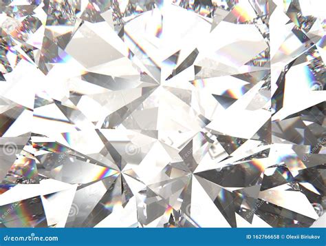 Realistic Diamond Texture Close Up 3d Illustration Stock Illustration