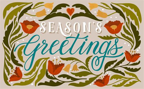 Seasons Greetings Typography Illustration Royalty Free Stock Vector