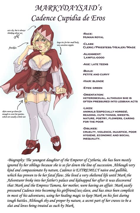 Character Sheet Cadence Cupidia De Eros By Markydaysaid Hentai Foundry