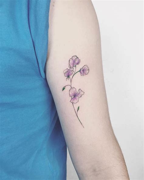 Sweet Pea April Birth Flower Birth Flower Tattoos Flower Tattoos