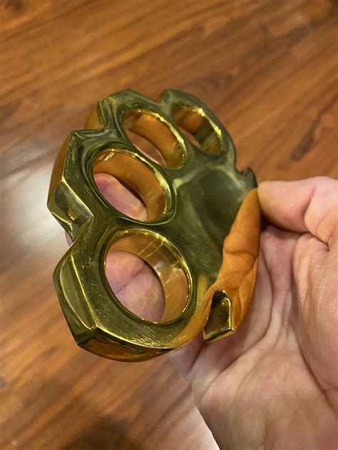 Solid Brass Knuckles Solid Virgin Brass American Made 2 Lb The