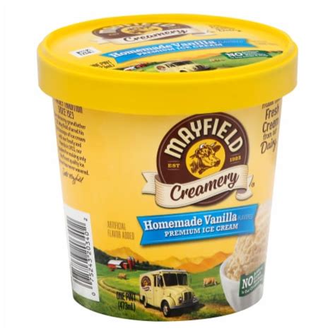 Mayfield Creamery Homemade Vanilla Flavored Premium Ice Cream 1 Pt Frys Food Stores