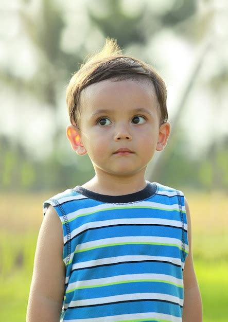 Premium Photo Portrait Of Cute Little Boy