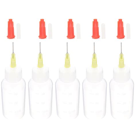 5 Sets Precision Tip Applicator Bottle Needle Tip Squeeze Bottle Glue