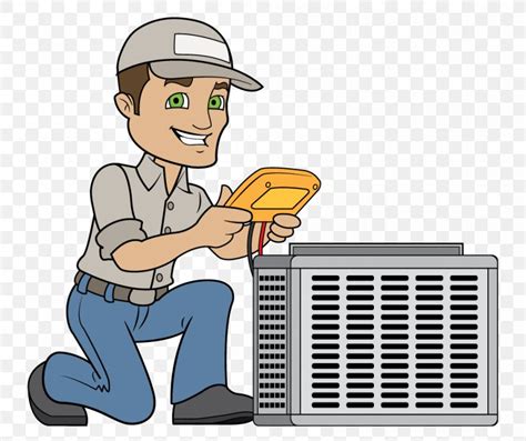 Technician Hvac Air Conditioning Electricity Clip Art Png 1000x839px