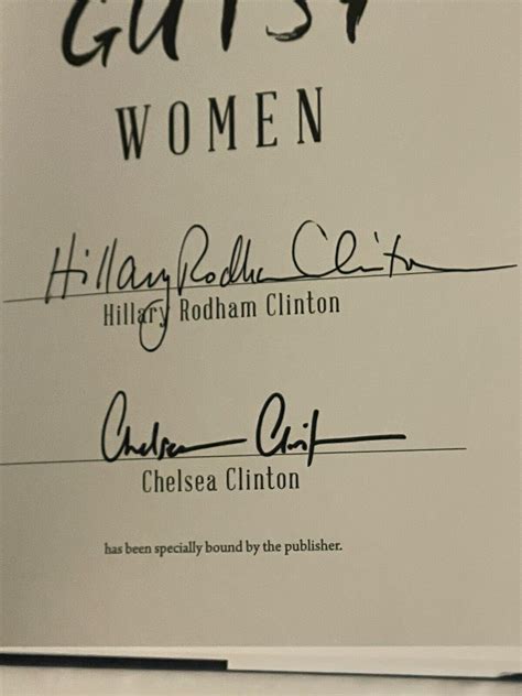 Hillary Clinton Chelsea Clinton Signed “the Book Of Gutsy Women Ebay