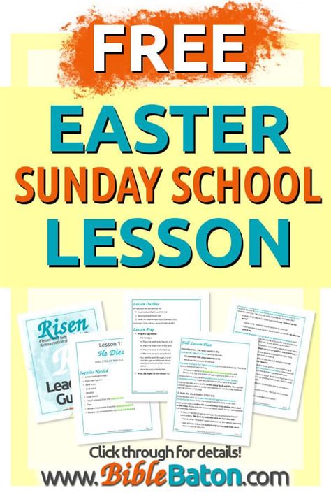 Free Easter Sunday School Lesson For Kids In 2020 Easter Sunday