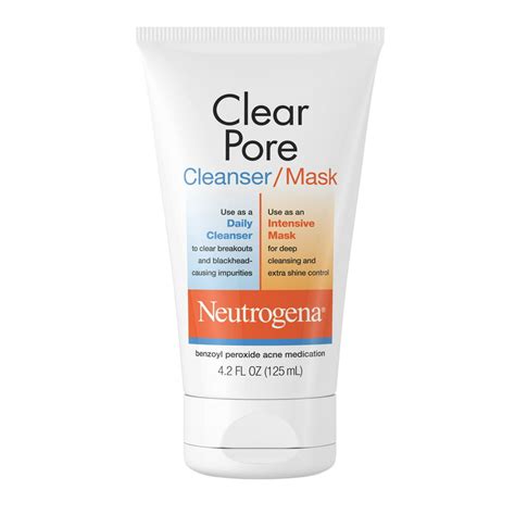 Neutrogena Clear Pore Acne Fighting Clay Benzoyl Peroxide Face Wash