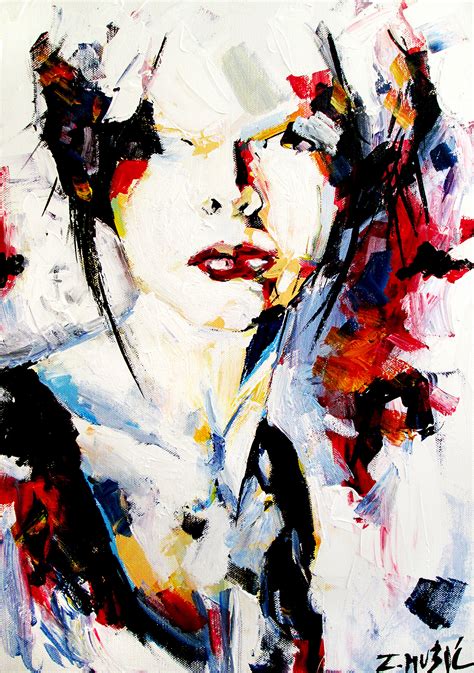 Abstract Portrait Acrylic On Canvas Contemporary Art