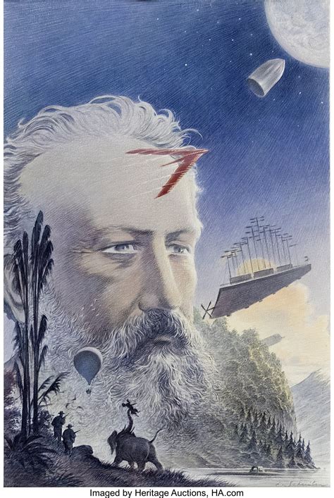 François Schuiten Jules Verne Illustration 2003 Original Lot
