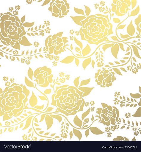 Golden Floral Pattern Royalty Free Vector Image