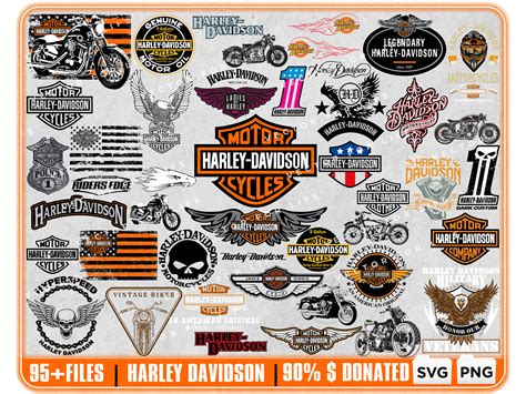 Harley Davidson Svg Bundle Logo Motorcycle Hd Png Willie G Etsy