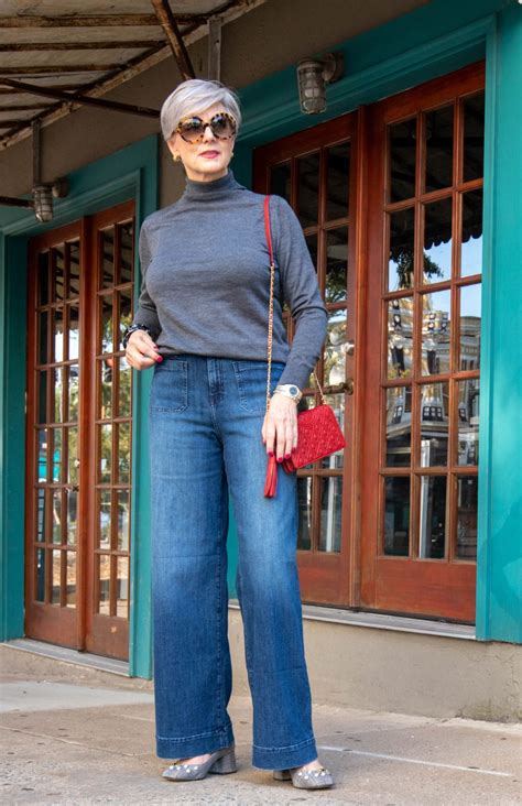 Wide Leg Jeans What S On Trend For Fall Wide Leg Jeans Style At A Certain Age Denim Women