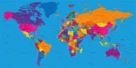 Weltkarte Umrisse Mit Ländern Weltkarte Mit Grenzen Von Ländern Und