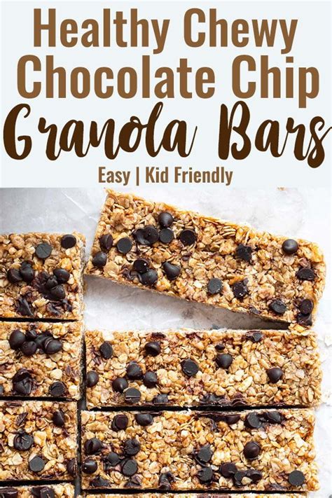 Wholesome Chocolate Chip Granola Bars For A Healthy Snack