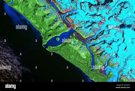 Lituya Bay Tsunami Damage Landsat Image This Image Was Obtained Around Forty Years After The
