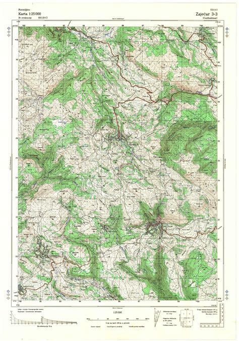 Topografske Karte Srbije Jna Zaječar