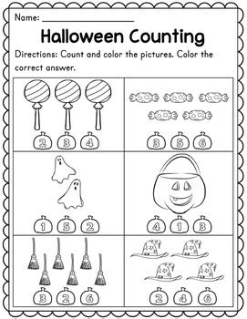 90s color by number printables halloween connect. Halloween Preschool Worksheets - Madebyteachers