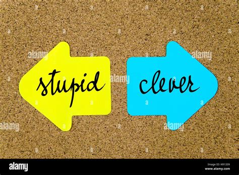 Message Stupid Versus Clever Stock Photo Alamy