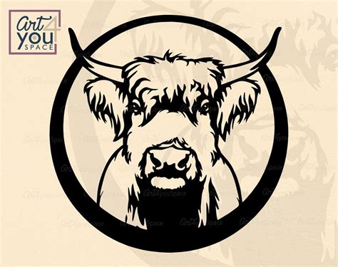 Highland Cow Svg Heifer Buffalo Scottish Cow Cattle Etsy